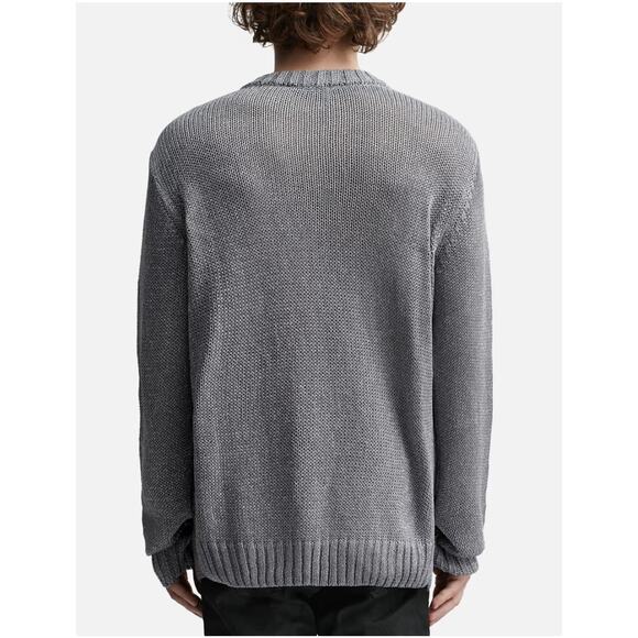 Midnight Studios Shane Gonzalez Men's Silver Baby Face Sweater Size M - Picture 3 of 11